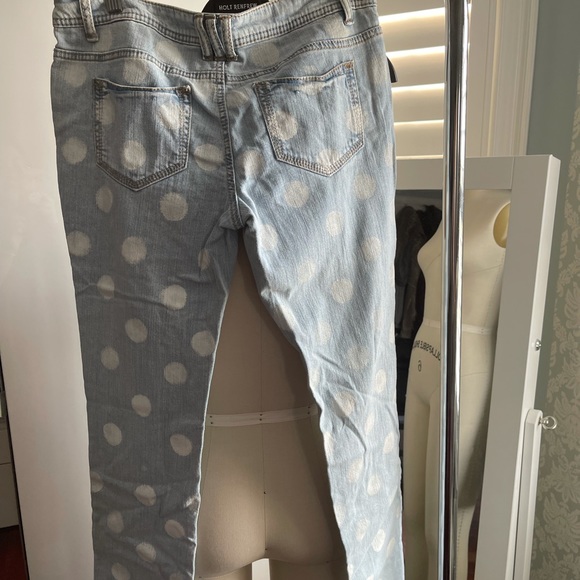 Mossimo Supply Polka Dot Distressed Skinny Jeans - Picture 7 of 11